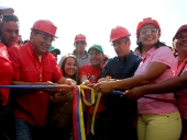 El Aissami participó en la inauguración de la planta socialista de asfalto de San Vicente. Calificó la obra como una de las más importantes para el desarrollo e impulso de los servicios básicos e infraestructura en el estado. 29 de noviembre de 2012.