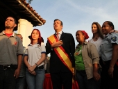 Tareck El Aissami se juramenta como Gobernador de Aragua en el Ingeno Bolivar. 27 de diciembre de 2012.