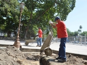 Obras de rehabilitación de la Plaza Bolívar de Maracay 
