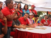 Tareck El Aissami se reunió con la Comuna Socialista Paula Correa ubicada en el sector Trapiche del Medio del Municipio José Rafael Revenga. 18 de noviembre de 2012.