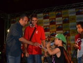 Tareck El Aissami participó en el encendido de las luces de navidad del municipio Girardot. Afirmó que estas navidades serán más chavistas, revolucionarias y bolivarianas. 1 de diciembre de 2012.