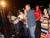 Tareck El Aissami participó en el encendido de las luces de navidad del municipio Girardot. Afirmó que estas navidades serán más chavistas, revolucionarias y bolivarianas. 1 de diciembre de 2012.